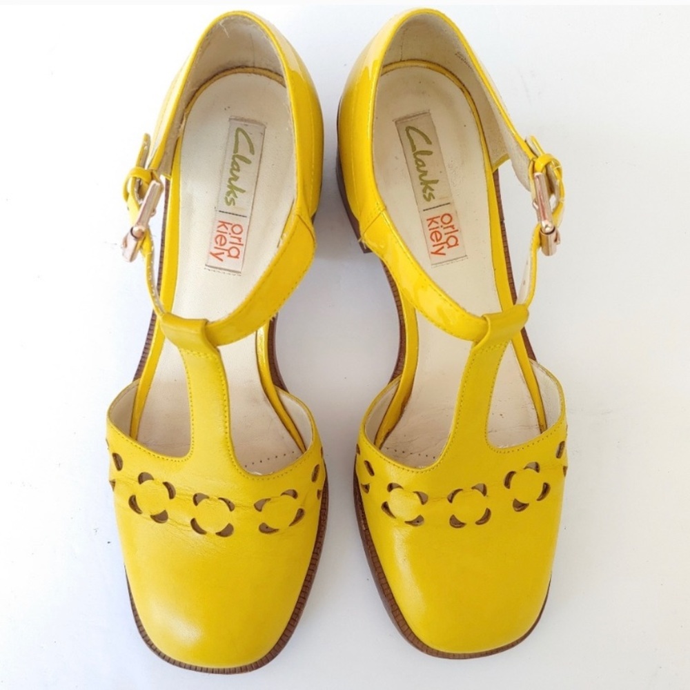 Clarks Orla Kiely Buckle Block Heels